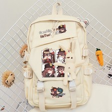 Shoulders Bag Genshin Impact HuTao Anime Student Backpack Cosplay Children Gift