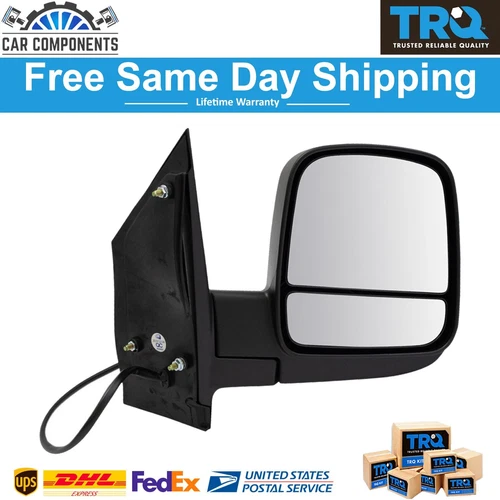 TRQ New Side View Mirror Power Heated Passenger RH Right For 2008-2020 Chevy GMC