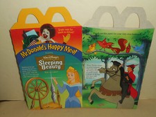 Vintage McDonald's Walt Disney's SLEEPING BEAUTY Happy Meal Box 1997 Unused