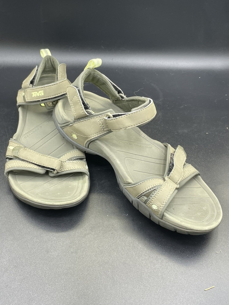 Teva Numa 4293 Sport Sandals Green Adjustable Hook Loop Waterproof W 10