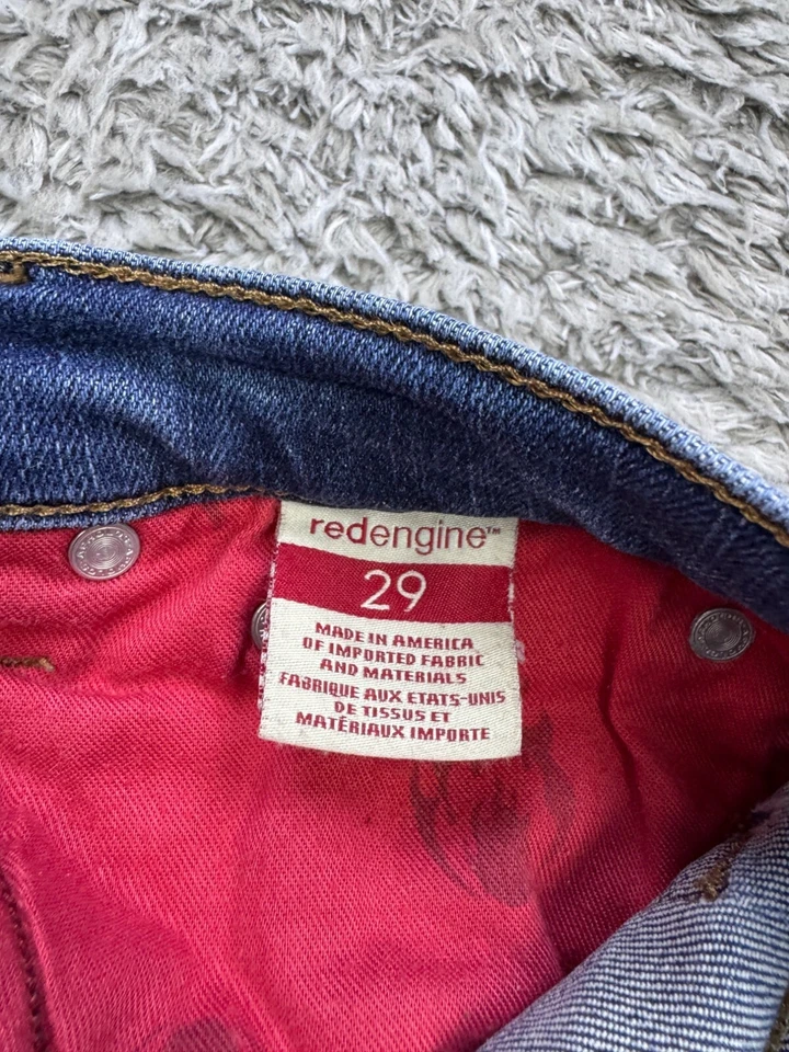 Jeans Red Engine para mujer 29x29 Wildfire tiro bajo ajustados elásticos denim Foto 4 de 4