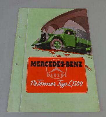 Prospekt / Broschüre Mercedes-Benz LKW 1.5 Tonner L 1500 45PS Stand 01/1939