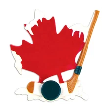 Canadian Hockey Personalized Christmas Tree Ornament