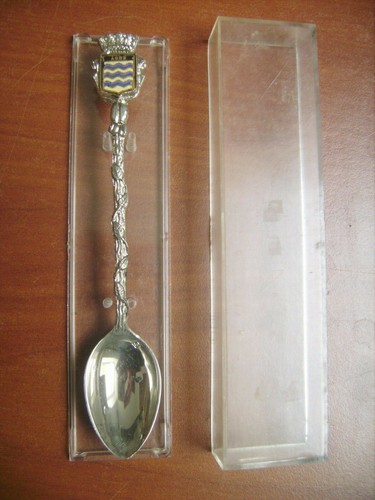PETITE CUILLÈRE SOUPOUDREUSE Ercuis En Métal Argenté L 14.5cm EUR 10,00