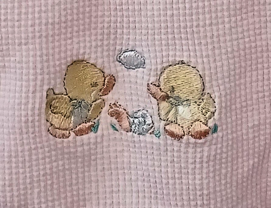 BABYLOVE Rosa Tejido Waffle 100% Algodón Bebé Seguridad Manta Patos Caracol Foto 2 de 4