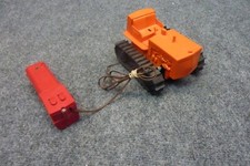 Vintage GMP Plastic Battery Operated Orange 114 Bulldozer / Tractor