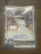 2018 Bowman Chrome Chris Torres 1st Prospect Autogrpah Auto #BCPA-CT Marlins