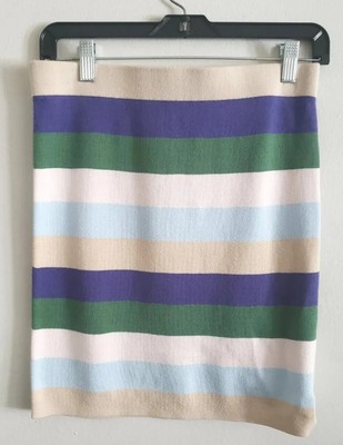 Anthropologie Kule Skirt Women's Medium Misty Multi  Striped Knit Stretch NWT 