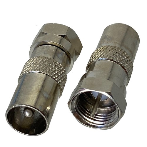 Adapter Connector F TV to IEC PAL DVB-T Male & Female RF Coaxial Terminals - Picture 2 of 5