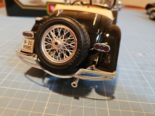 BBURAGO Diamonds 3020 Mercedes Benz 500K Roadster 1936 1:18 Black Boxed Italian - Picture 6 of 16
