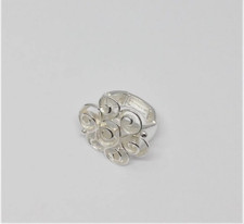 Exklusiver Ring Modeschmuck flexibel elastisch versilbert 