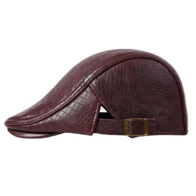 Leather Cappello A Coppola Uomo Pelle Vintage Coppola Cappello