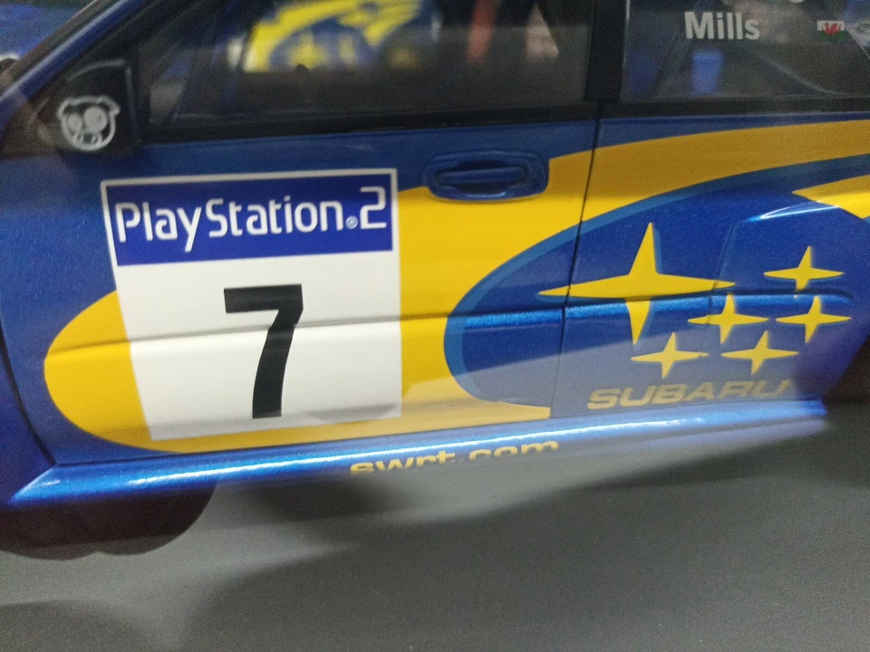 Autoart 80393 Subaru New Age Impreza WRC 2003 Solberg Mills #7 France 1/18-Y1-B5 - Immagine 4 di 4
