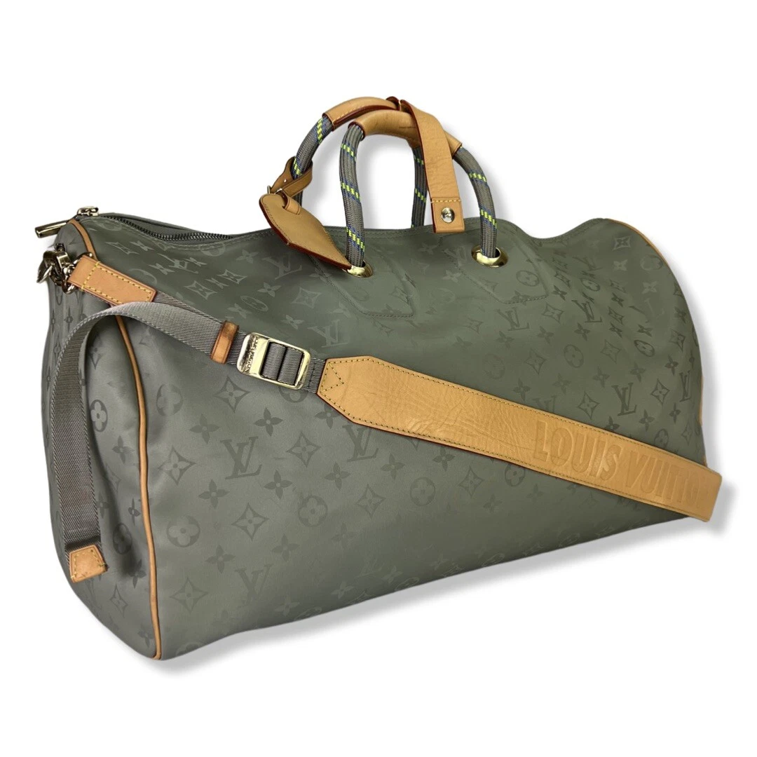 Louis Vuitton Keepall Bandouliere Monogram Titanium 50 Grey in Canvas with  Titanium-tone - US