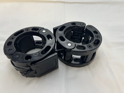 Clout Fitness Olympic Barbell Clamps Collars Quick Release Pair of Locking Weigh
