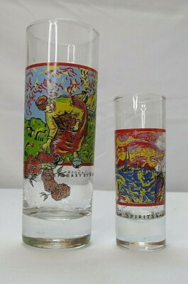 Vincent Van Gogh Spirits Vanilla Raspberry Collectible Bar Glasses