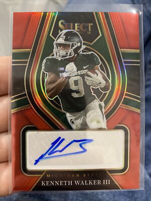 Kenneth Walker III 2022 Select Draft RS-KWA Red Prizm Auto Rookie
