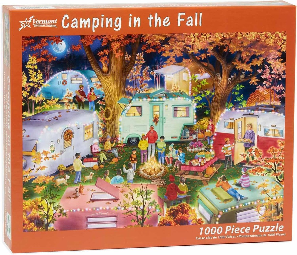 Vermont Christmas Company Camping in the Fall 1000 Piece Jigsaw Puzzle
