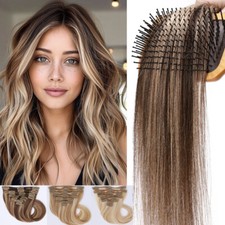 BLACK 100 Human Hair Extensions 8 Pieces Clip In Real Remy Hair FULL HEAD SHORT