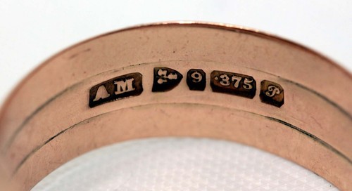 Unisex Antique Old Cut Diamond & 9ct Rose Gold Snake Ring Chester 1915 - Picture 11 of 24