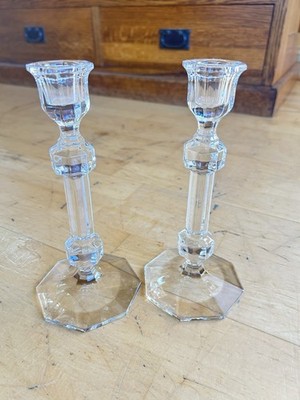Riedel For Tiffany & Co Crystal 8  Candle  Stick Holder Pair (2)