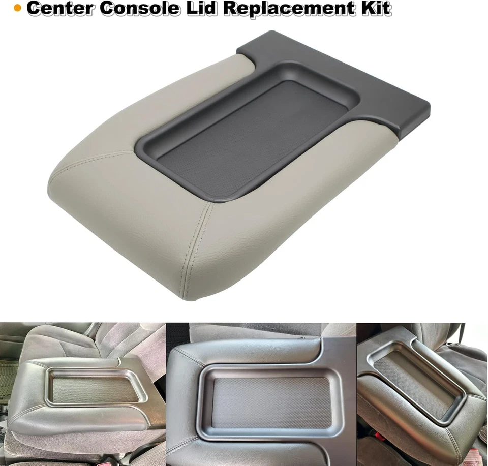 Центральная консоль подходит для крышки подлокотника Chevy Silverado 99-07 годов выпуска светло-серая #19127364 - Изображение 4 из 4