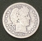 USA - 1906-D Silver Barber Quarter - FREE SHIP