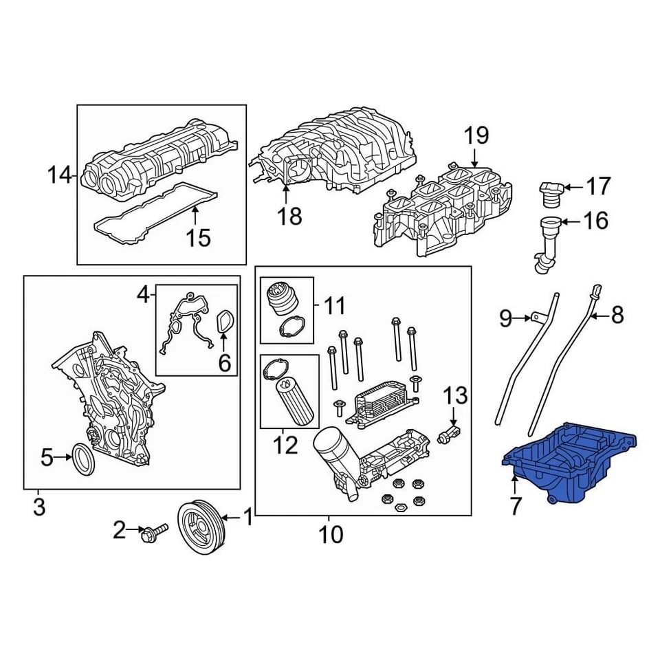 For Chrysler Pacifica 2017-2024 Chrysler 68249488AE Engine Oil Pan Foto 4 de 4