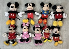 Mickey Mouse  Minnie Mouse Stuffed Animal Lot of 9
