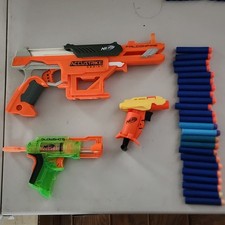 Nerf 3 Gun Lot Accustrike, Glowshot, Stinger SD-1 Dart Tag With 24 Darts TESTED