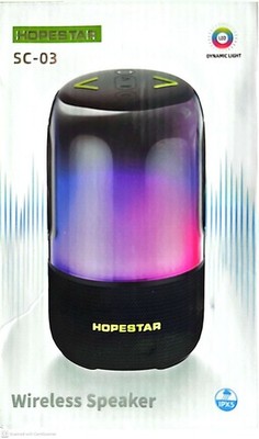 Hopestar SC-03 Wireless Speaker 15W Bluetooth AUX USB IPX5 3600mAh Dynamic Light