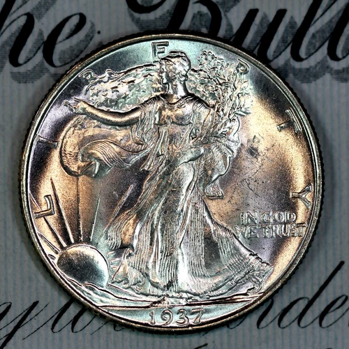 * 1937-P * NEAR+ GEM BU MS WALKING LIBERTY HALF-DOLLAR * FROM COLLECTION