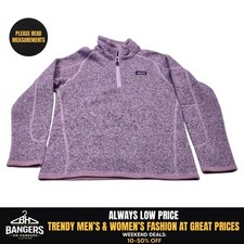 Patagonia Purple Fleece Quarter-Zip Pullover Sweater Girls Large Pockets 10095