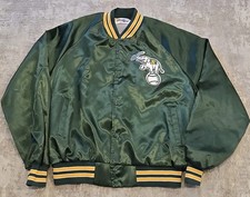 Vintage Chalk Line Oakland A's Green Jacket Snap Button Lined Sewn Logo USA Made