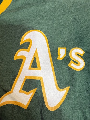 Vintage Oakland Athletics Russell Jersey T Shirt Sz Large USA Made 90s #28 - Picture 3 of 7