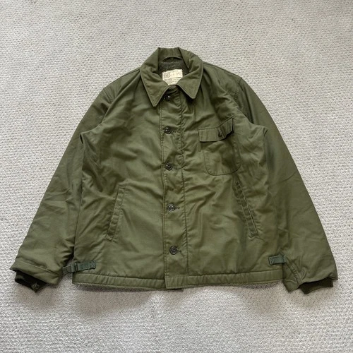 Vintage A2 Deck Jacket Large Vintage Vietnam War Military Utility US Navy