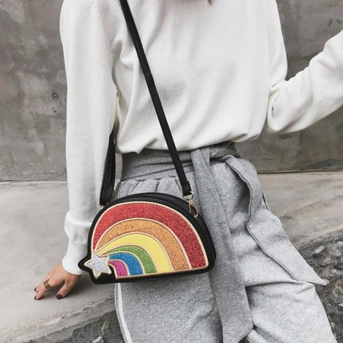 Bolso Cuadrado Pequeño Arco Iris Personalidad Literaria Wil1522 - Imagen 6 de 7