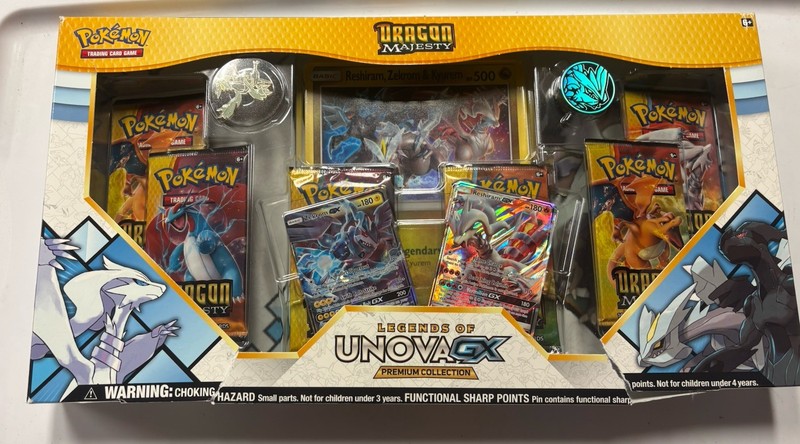 Pokémon Dragon Majesty Legends of Unova GX Premium Pin Collection: New In Box