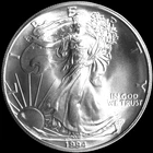 1994 AMERICAN SILVER EAGLE 1 OZ. FINE SILVER BULLION 999 COIN IN CAPSULE/ EX-UNC