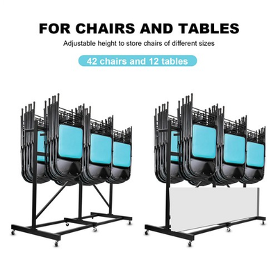 #ad Folding Chair Rack Cart for 12 Tables42 Chairs of 661 LBS $119.83