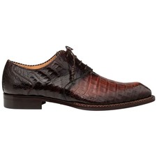 Mezlan of Spain Westside Two-Tone Genuine Crocodile Skin Oxford in Sport/Brown