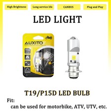 Faro LED T19/P15D bombillas súper brillantes blanco y amarillo 30000LM para motocicleta