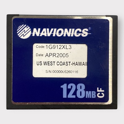 Navionics CF Chart Card ''US West Coast-Hawaii'' 1G912XL3 - April 2005 - 128MB
