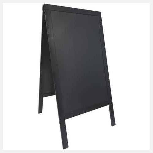 Lavagna da terra a gesso liquido Securit® Sandwich in legno 70x120 cm nero - SBS