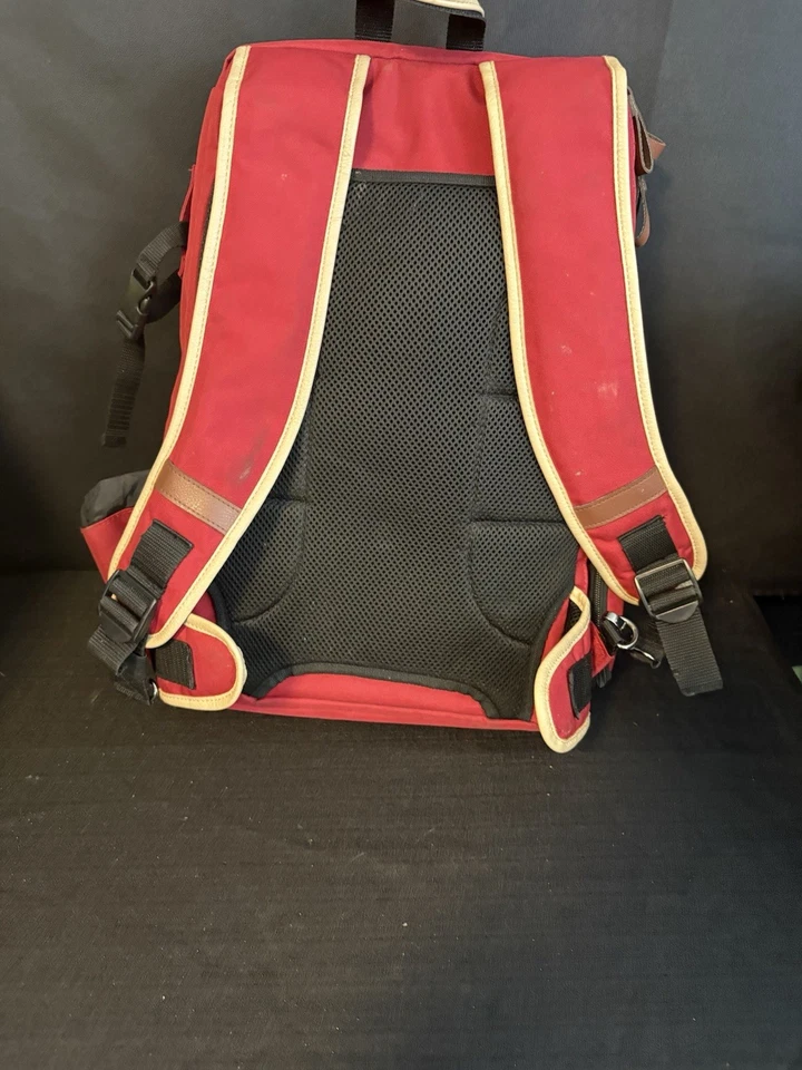 Mochila de fotografía GOgroove tamaño completo DSLR (roja) para cámara y computadora portátil Foto 4 de 4