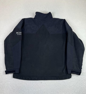 Columbia Titanium Jacket Mens XL Black Fleece Full Zip Outdoor