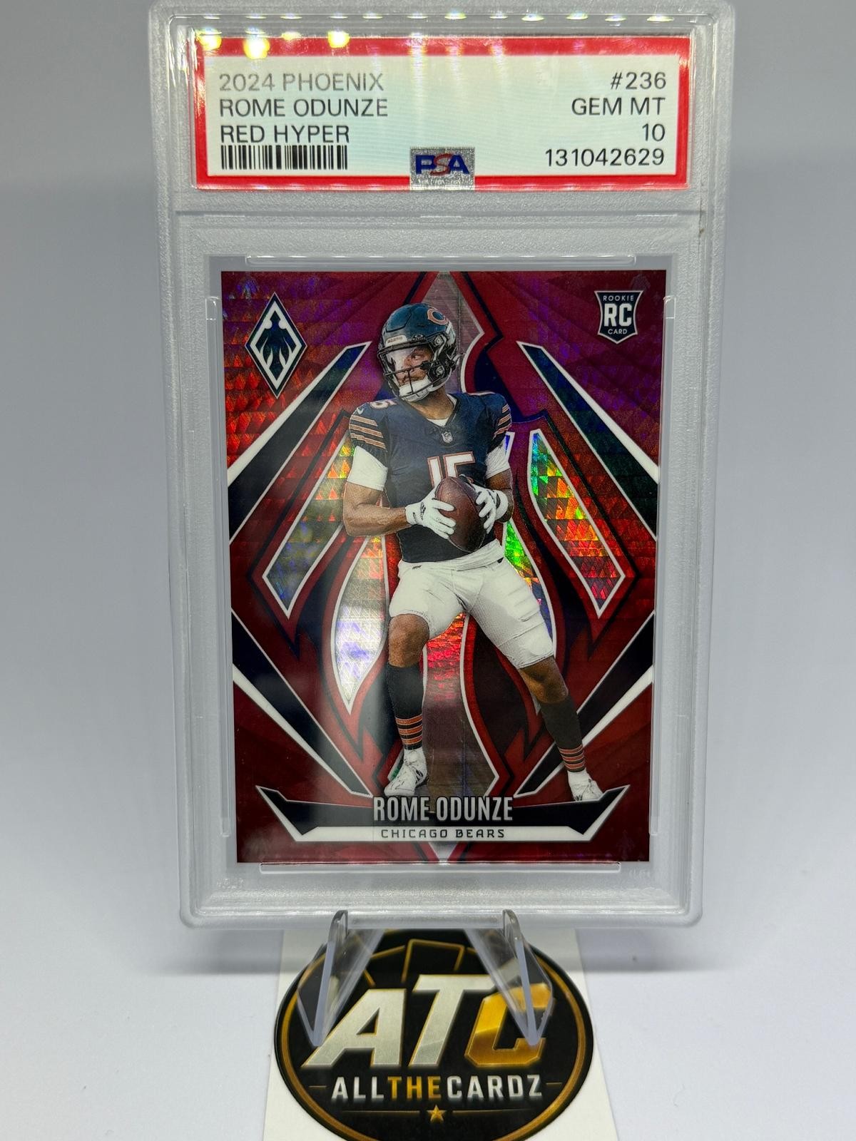 2024 Panini Phoenix #236 Rome Odunze Red Hyper PSA 10 #/140