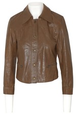 1975–1985 Leather Jacket, Press-Stud Closure, Extended Point Collar, Western