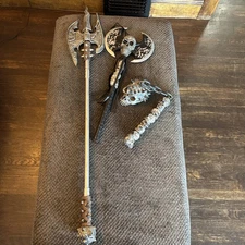 Vintage Viking Crusader Medieval War Hammer Plastic Weapon Lot Props Cosplay