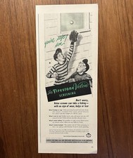 1948 Print Ad Firestone Velon Screening for Windows Boys Baseball